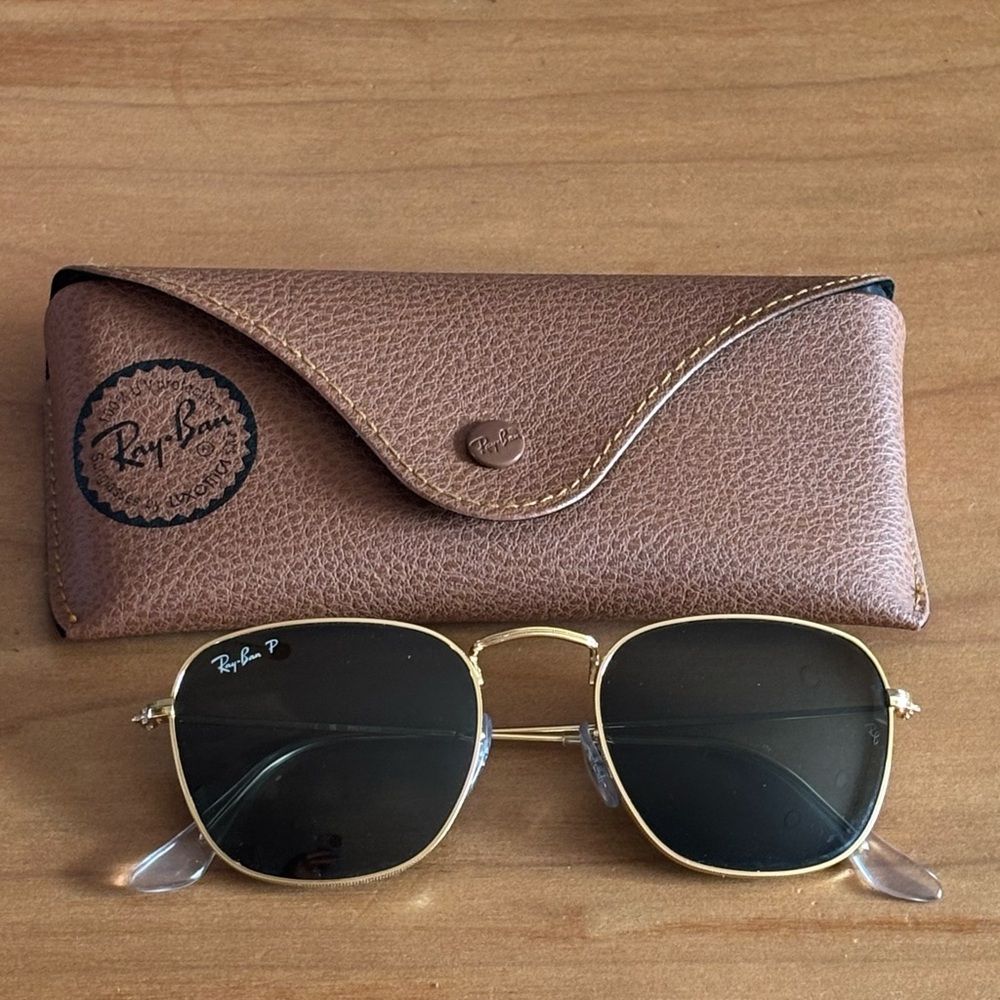 Ray-Ban Gold Sunglasses with Case